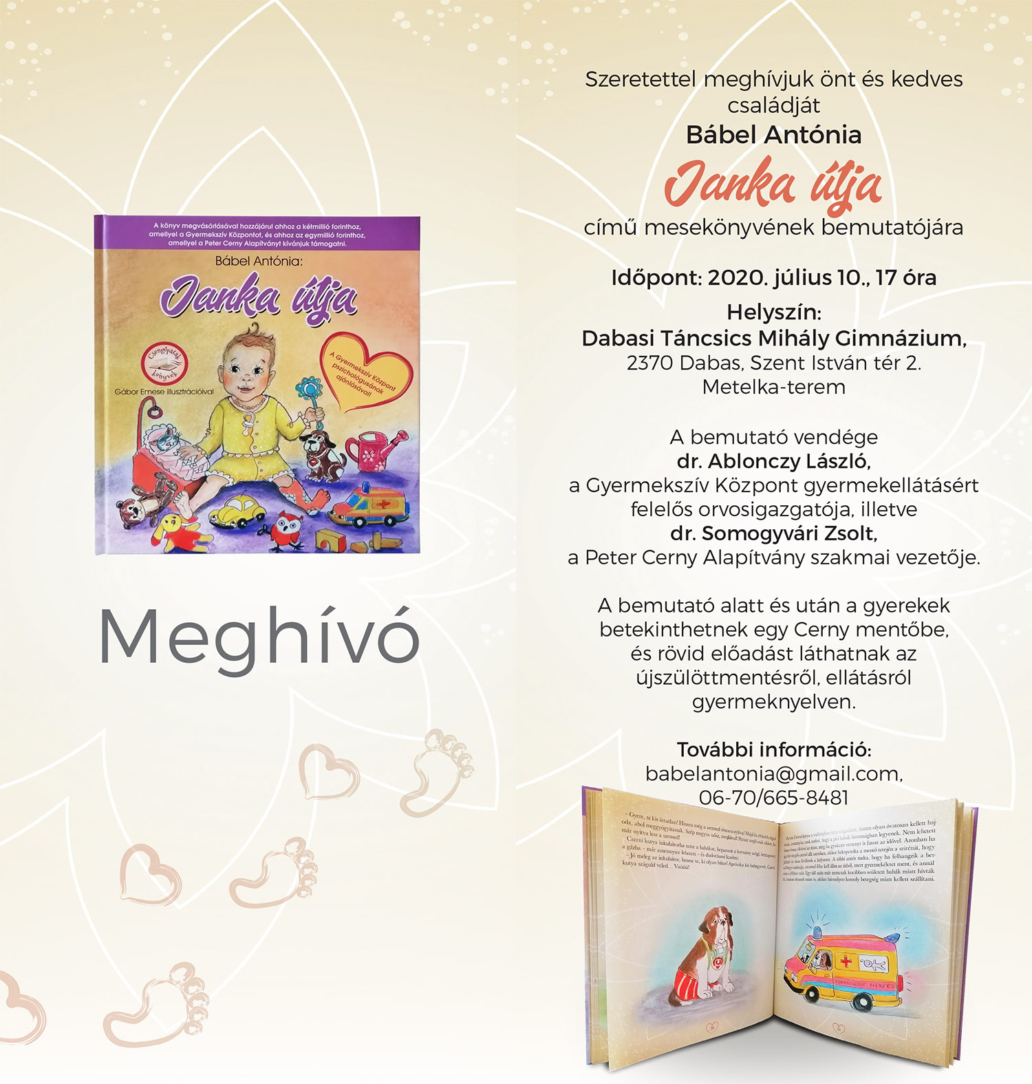 Bábel Antónia Janka útja című mesekönyvének bemutatója
