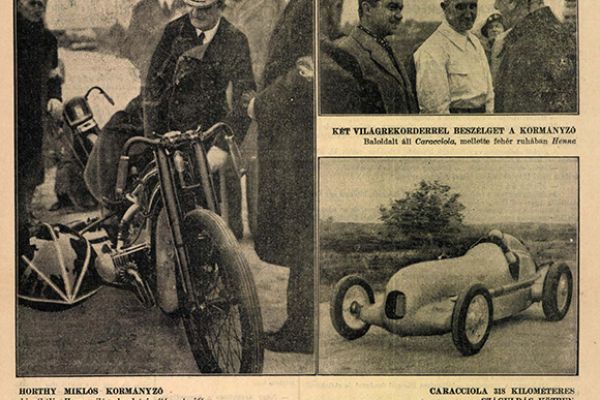 Ernst Jakob Henne szóló- és oldalkocsis motorkerékpár világrekordjai a gyóni rekordpályán ( 1934. október 28.)