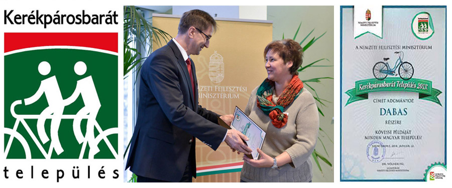 DABAS ismét KERÉKPÁROSBARÁT TELEPÜLÉS 