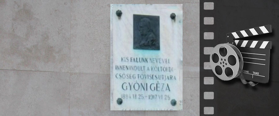 Koszorúzás a Gyóni Géza emléktáblánál 