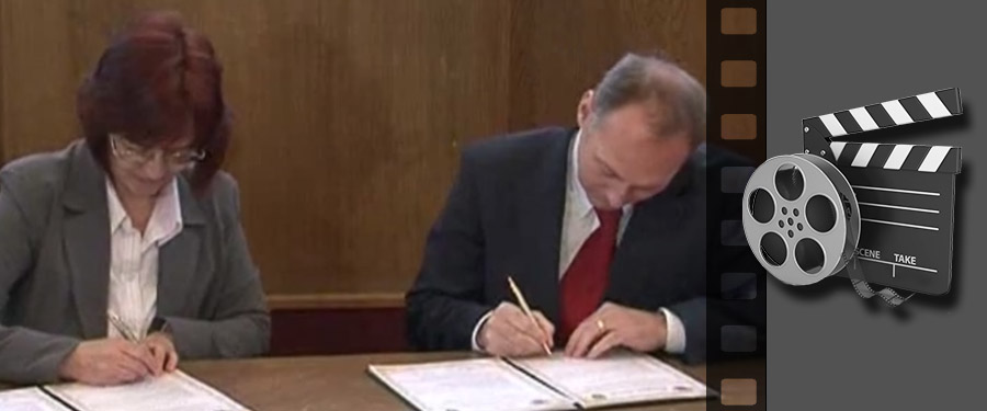 Dabas és Zenta testvérvárosi szerződésének ünnepélyes aláírása