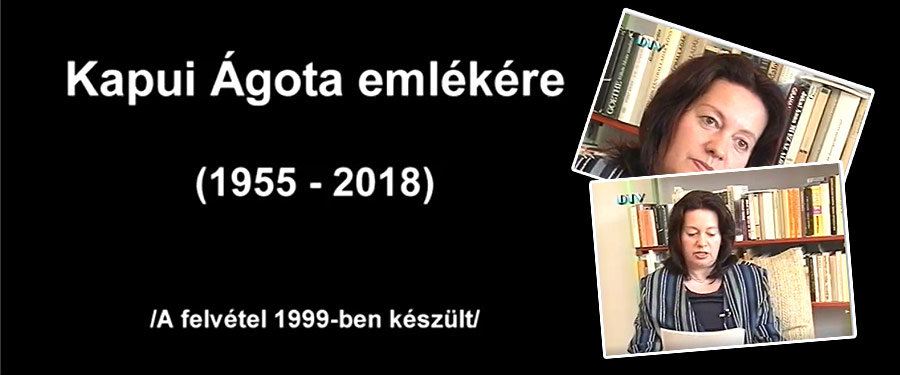 Emlékezés Kapui Ágotára