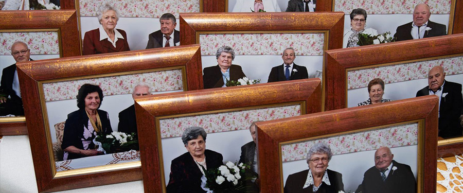 Az 50-55-60-65 éves házassági évfordulósok köszöntése