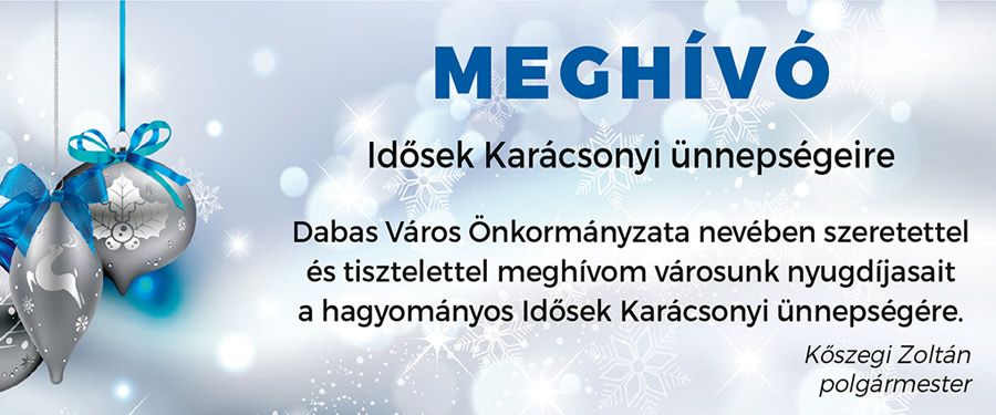 MEGHÍVÓ - Idősek Karácsonyi ünnepségeire