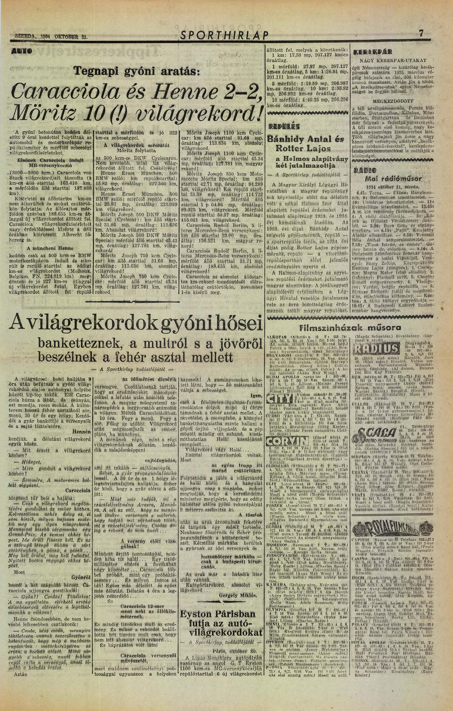 Cyclecar világrekordok a Gyóni Betonon