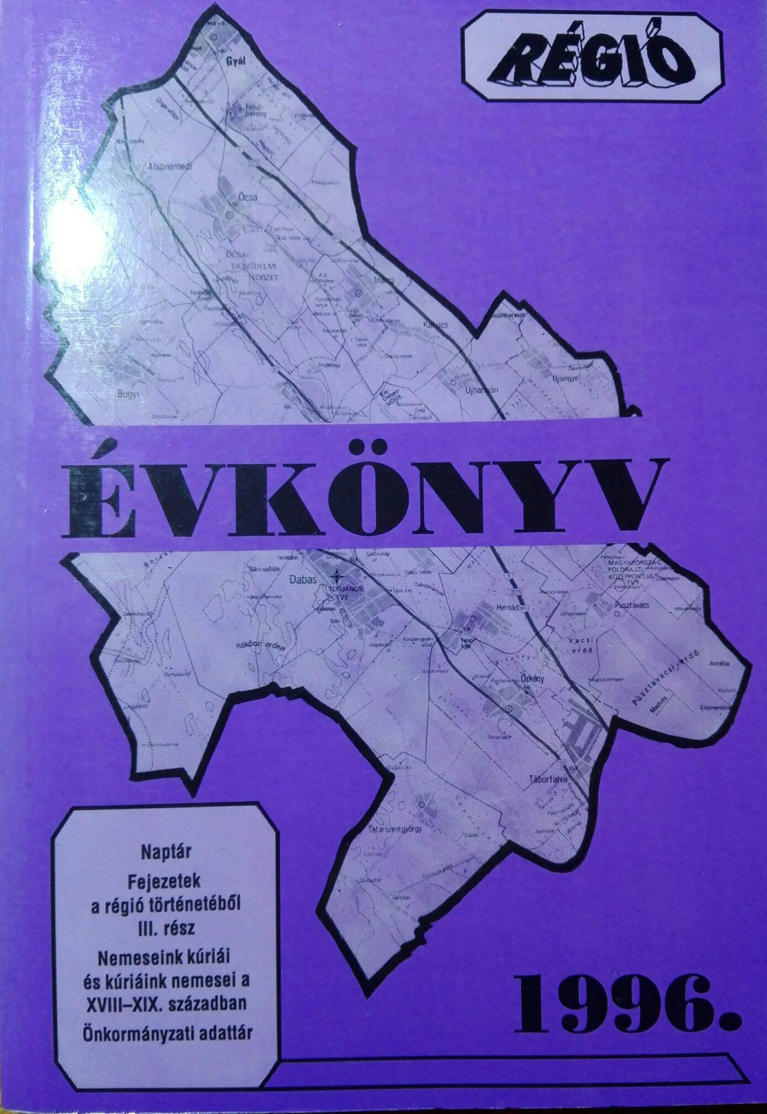 A dabasi régió kalendáriuma és évkönyve 1993 - 1996
