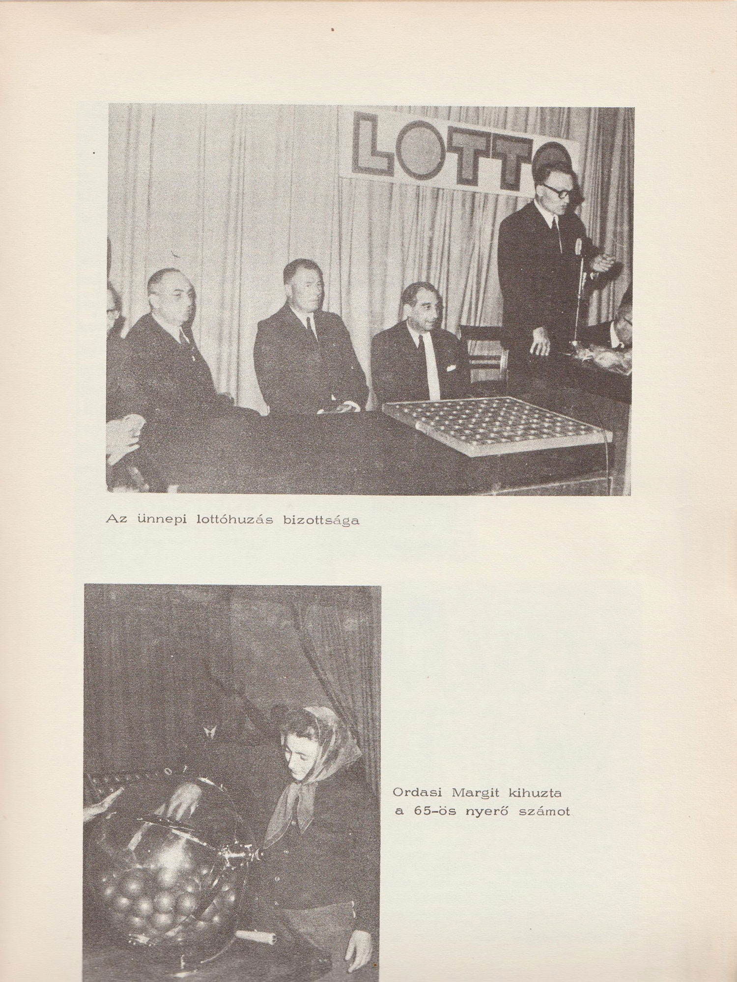 Jubileumi lottósorsolás Dabason 1970. május 8.