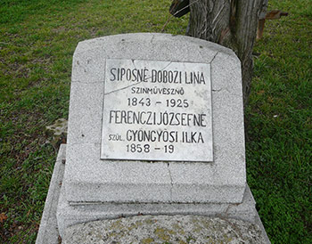 Siposné Dobozy Lina drámai színésznő síremléke