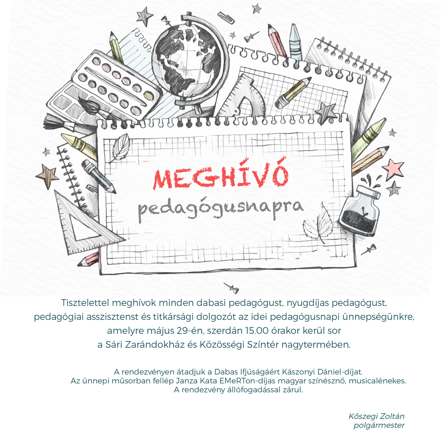 Meghívó pedagógusnapra