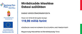 Minibölcsőde létesítése Dabasi-szőlőkben